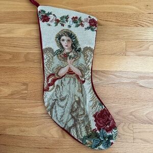 Needlepoint Angel Christmas Stocking